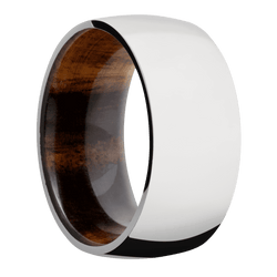 14K White Gold + Polish Finish + Desert Iron Wood