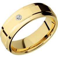 14K Yellow Gold + Polish , Polish Finish