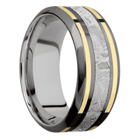 Tantalum Noir + Bead , Polish Finish + Titanium