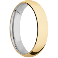 10K Yellow Gold + Polish Finish + Titanium