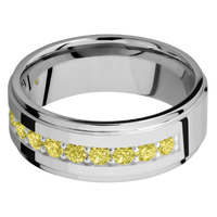 18K White Gold + Polish , Polish Finish