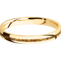 14K Yellow Gold + Polish Finish