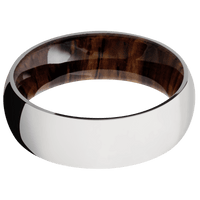 14K White Gold + Polish Finish + Cocobolo