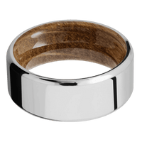 18K White Gold + Polish , Polish Finish + Whiskey Barrel