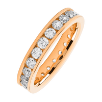 18K Rose Gold band with 23 Round Lab Grown Diamond having TCW-1.61