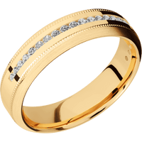 18K Yellow Gold + Polish , Satin Finish