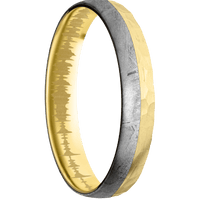 14K Yellow Gold + Hammer Finish