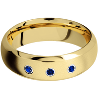 18K Yellow Gold + Bead , Polish Finish