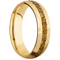 10K Yellow Gold + Hammer Finish