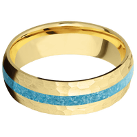 18K Yellow Gold + Hammer Finish