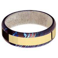 Titanium Damascus + Polish , Polish Finish + Antler
