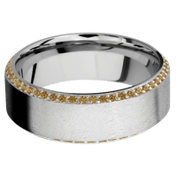 10K White Gold + Distressed , Polish Finish