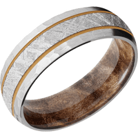 Palladium Silver + Hammer Finish + Maple Burl