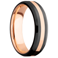 Zirconium + Satin , Polish Finish + 14K Rose Gold