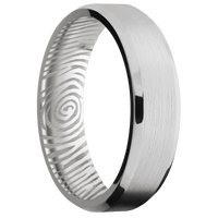 14K White Gold + Satin , Polish Finish
