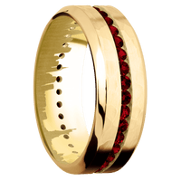10K Yellow Gold + Hammer , Polish Finish