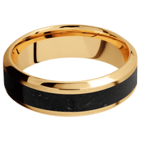 22K Yellow Gold + Sand , Polish Finish