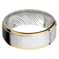 Palladium Silver + Hammer , Polish Finish