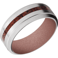 14K White Gold + Satin , Bead Finish + Rose Gold