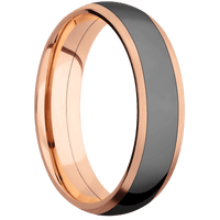 14K Rose Gold + Satin Finish
