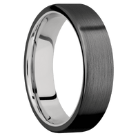 Zirconium + Satin Finish + 14K White Gold