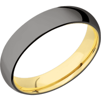 Tantalum Noir + Polish Finish + 22K Yellow Gold