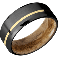Zirconium + Anglesatin , Polish Finish + Whiskey Barrel