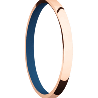 14K Rose Gold + Polish Finish + Ridgeway Blue