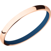 14K Rose Gold + Polish Finish + Ridgeway Blue