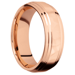 14K Rose Gold + Rockpolish , Polish Finish