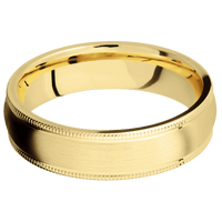14K Yellow Gold + Satin Finish
