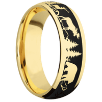 14K Yellow Gold + Polish Finish