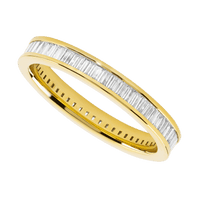18K Yellow Gold band with 64 Baguette Lab Grown Diamond having TCW-1.28