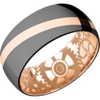 Zirconium + Polish Finish + 18K Rose Gold