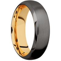 Tantalum Noir + Satin , Polish Finish + 10K Yellow Gold