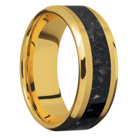 18K Yellow Gold + Sand , Polish Finish