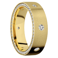 10K Yellow Gold + Sand Finish