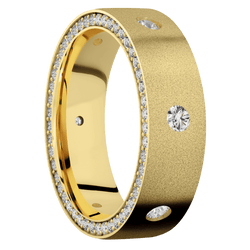 10K Yellow Gold + Sand Finish