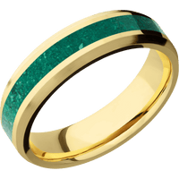 14K Yellow Gold + Polish , Satin Finish