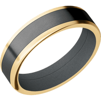 10K Yellow Gold + Bead Finish + Dark Grey