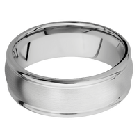 10K White Gold + Satin , Polish Finish