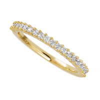10K Yellow Gold band with 21 Princess Lab Grown Diamond having TCW-.63