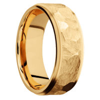 14K Yellow Gold + Rock , Bead Finish