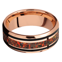 14K Rose Gold + Polish , Polish Finish