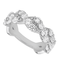 18K White Gold band with 20 Round Lab Grown Diamond (ST) having TCW-1.4