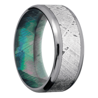 Tantalum + Satin , Polish Finish + Black Mother of Pearl