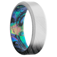 Damascus + Bead Finish + Abalone