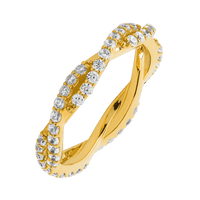 14K Yellow Gold band with 60 Round Lab Grown Diamond (ST) having TCW-.9