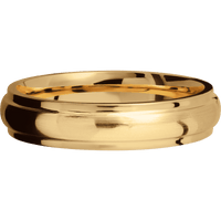 14K Yellow Gold + Satin , Polish Finish
