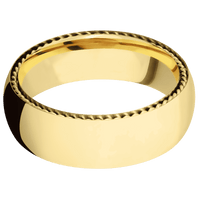 14K Yellow Gold + Polish Finish